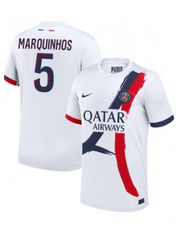 Paris Saint-Germain Marquinhos #5 Replika Borta Kläder 2024-25 Kortärmad